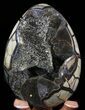 Septarian Dragon Egg Geode - Crystal Filled #40931-1